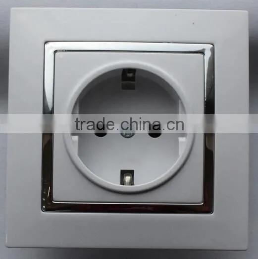 High quality European ABS shell full copper conductor flame-retarded base wall switch socket
