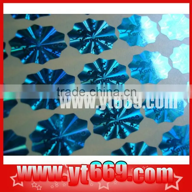 Two dimension anti-counterfeit colored sticker paper