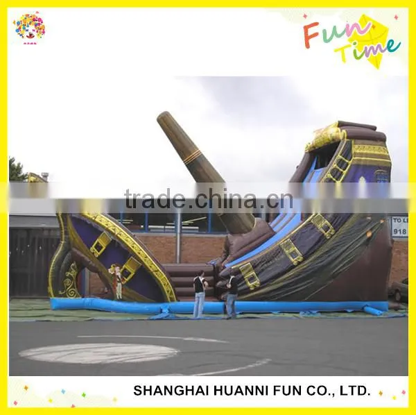 Pirate ship inflatable slide combo /dry slide/ water slide for park party