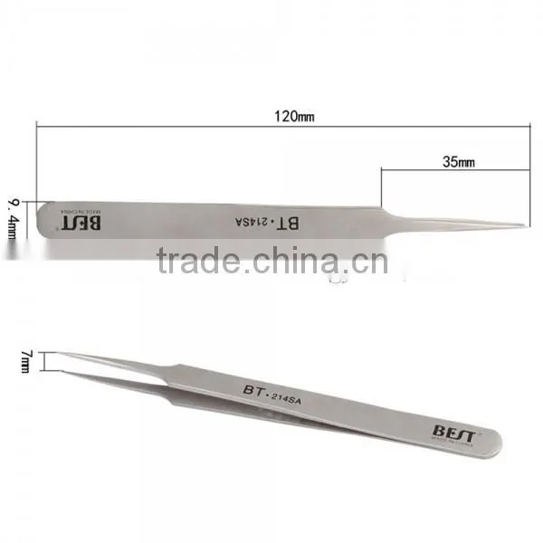 BST-214SA Stainless Steel Highly Precise Pro Tool Tweezers Matt Tweezers