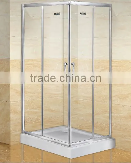 Aluminum frame tempered glass shower screen with CE approvaled