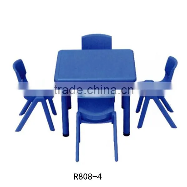 Colorful nursery school furniture Kids study table Plastic tables and chairs for sale R808-5