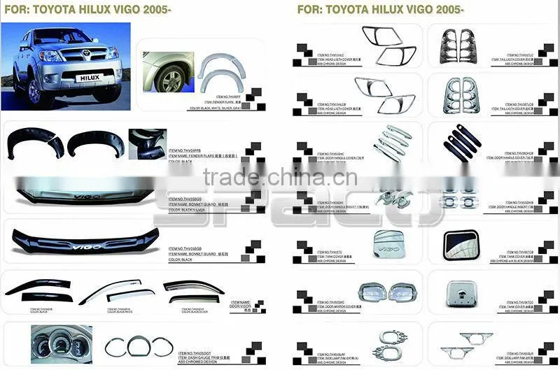 Door Visor Rain Guard for Toyota Hilux Vigo 2015 New Revo
