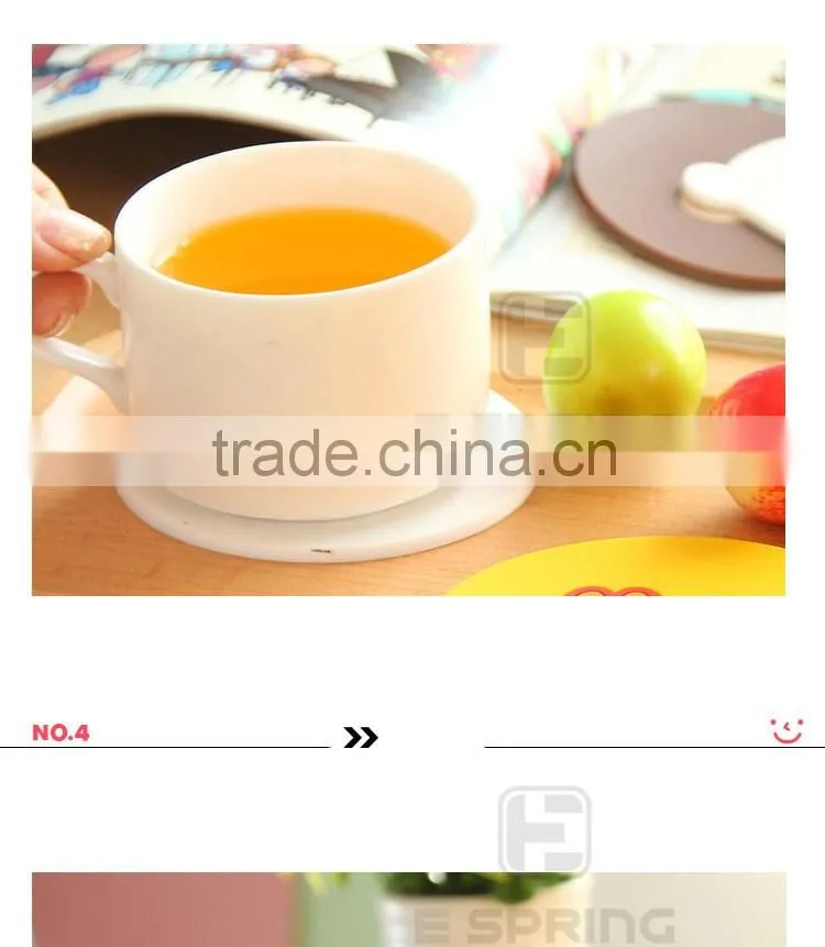 Kitchen Accessories Cute Anime Silicone Coffee Placemat Cartoon Drink Coaster Cup mat