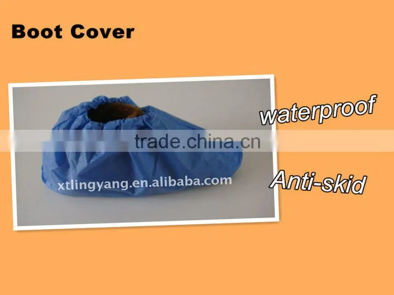 Plastic waterproof safety disposable rain boot / reusable shoe cover