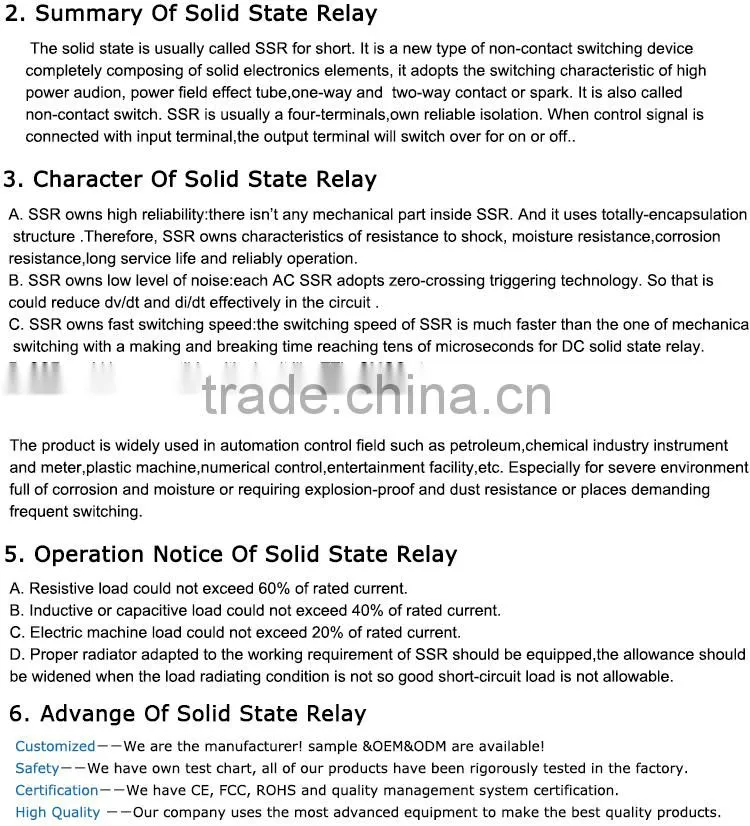Single Phase Ac Solid State Relay Ssr Solid State Relay