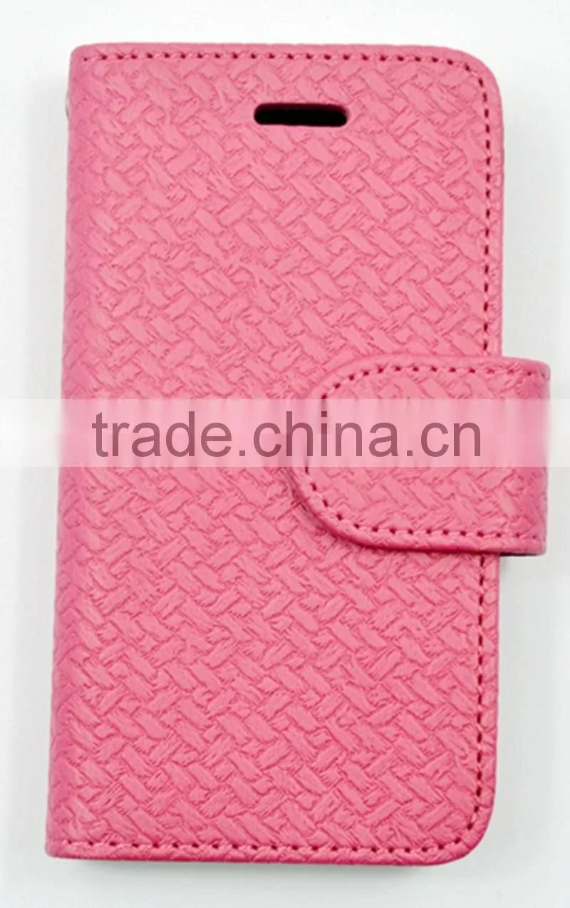 Mat Grain PU Leather Phone case for iphone 6 with Card Slots , Strap Holder and the Magnet Cover