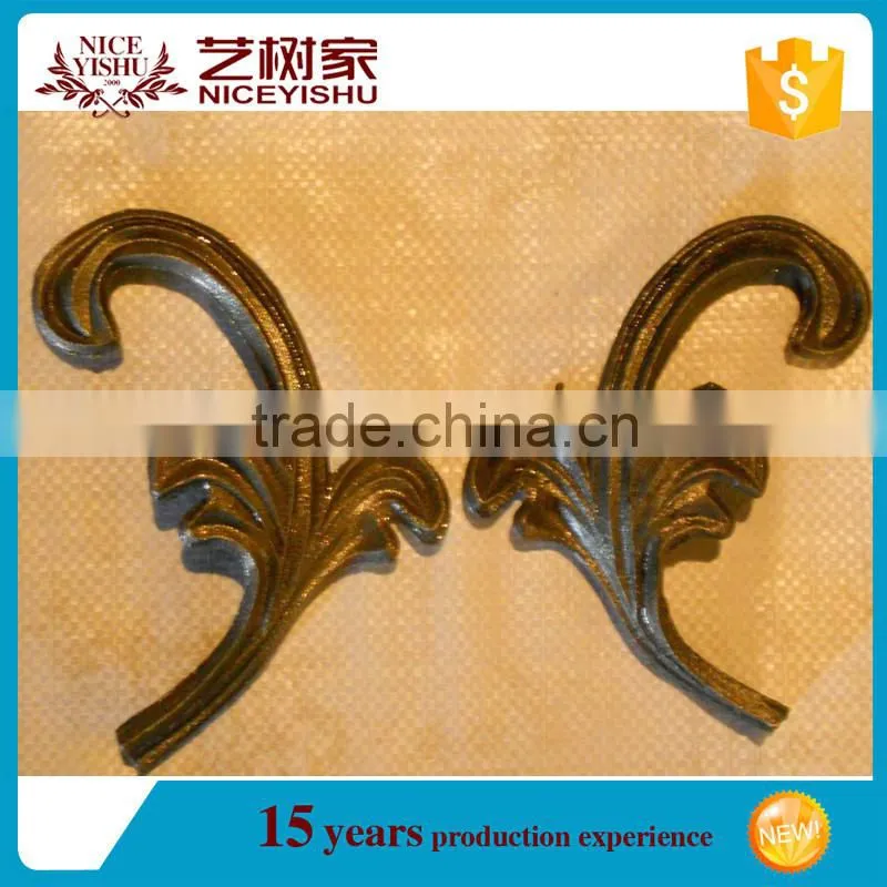 wrought iron flowers and leaves for gate, fence, railing