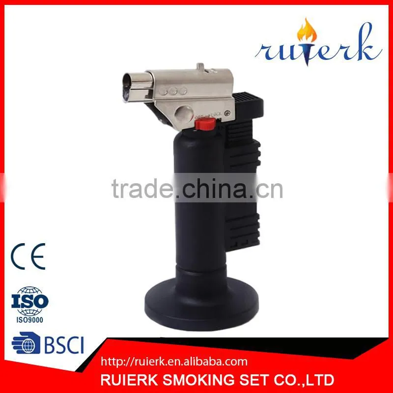 Hot Black Aluminum Inflatable Butane Gas Jet Flame Torch Lighters Soldering Gun EK-002