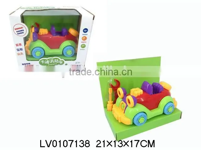 Plastic educational car toys,assembly car, DIY car