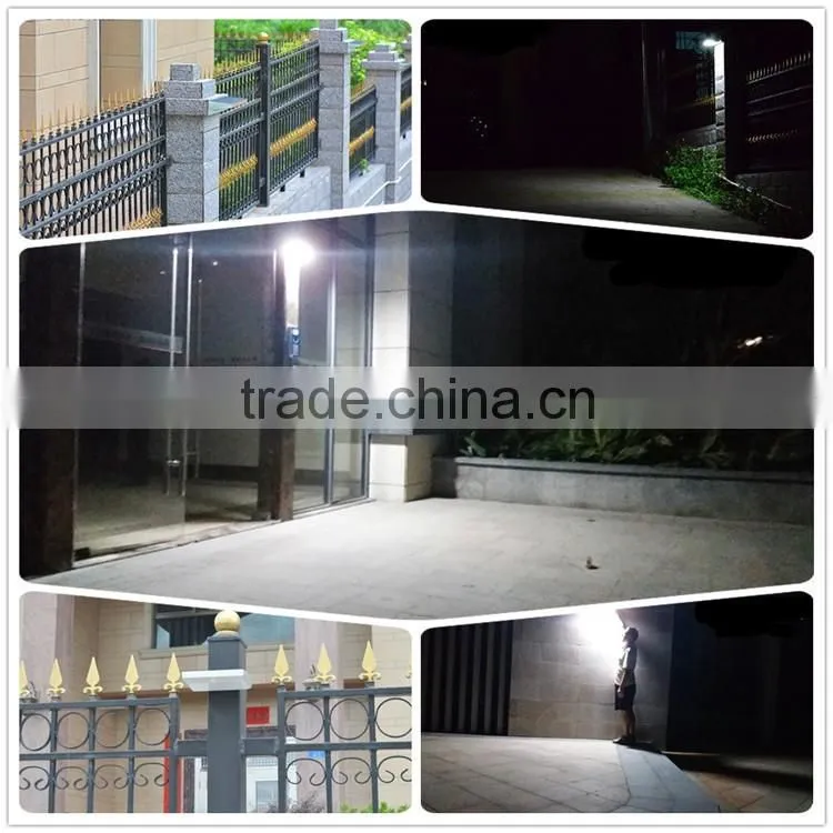 48 led aluminum pad ip65 600LM 4400mah PIR sensor + Light control+weak light solar motion sensor led outdoor light