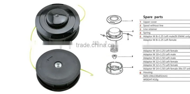 High Quality trimmer Tap-n-go brush cutter nylon head nylon cutter brush cutter nylon head trimmer head