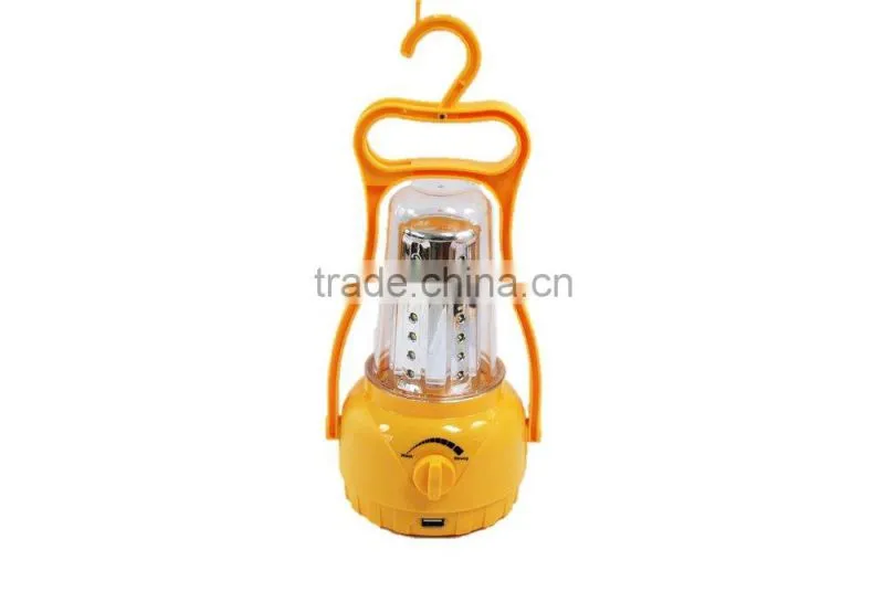 plastic solar lantern with solar phone charger