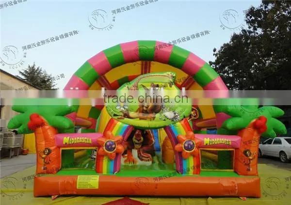 Large inflatable fun city inflatable climbing slide park for sale