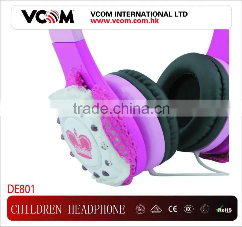 VCOM Newest Professional Design Children's headphones for 6-12 years old Children