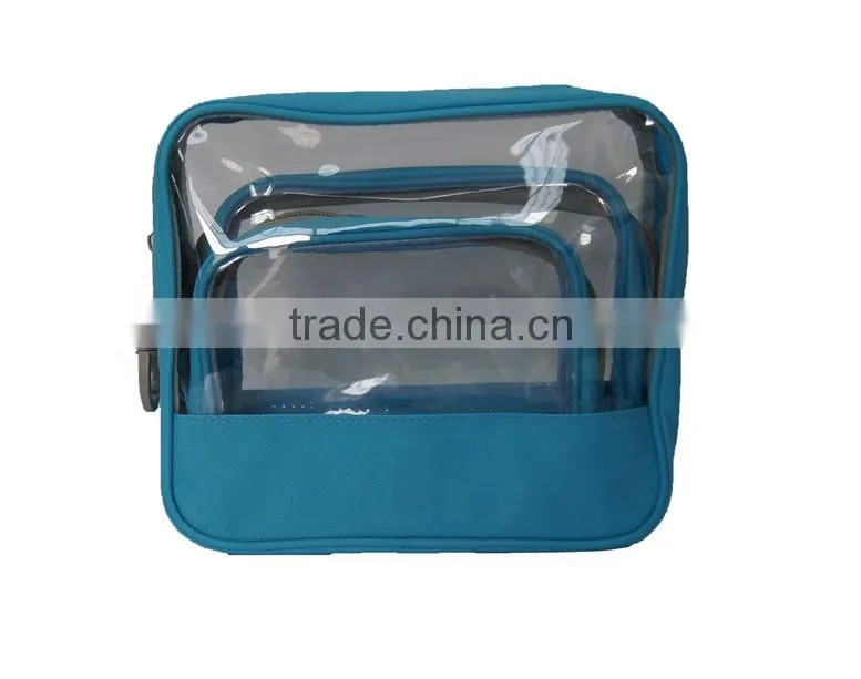 hot product 2015 whole lady clear pvc cosmetic bag