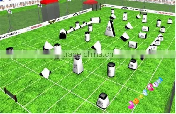 2014 Popular inflatable paintball equipments,Inflatable laster tag bunkers paintball obstacles