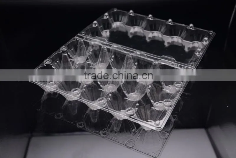 High quality 15 hole blister disposable clear plastic egg tray