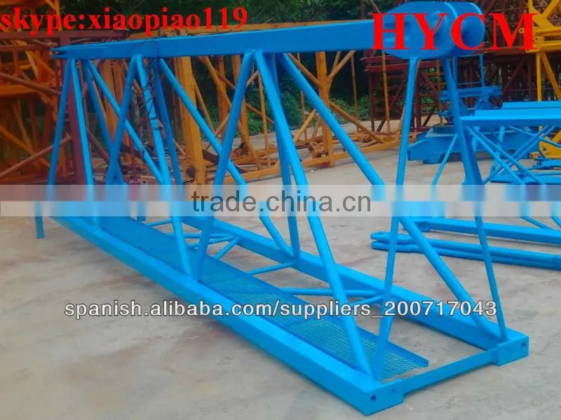 52m jib length hydralic telescopic Head-Top Tower Crane with 6t capacity