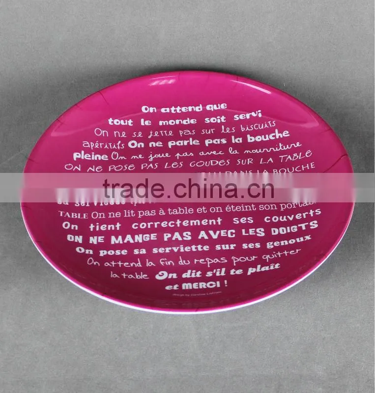 Two-tone Melamine Round Tray