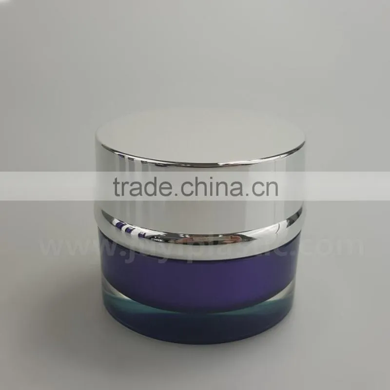 round shape cosmetic bottle and jars, acrylic bottle and face cream jars