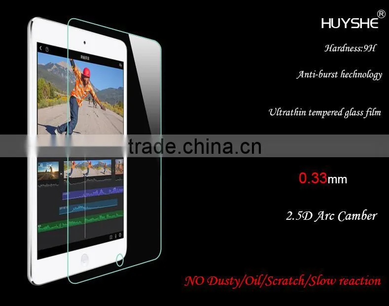 HUYSHE 2.5 arc edge tempered glass screen protector for ipad mini