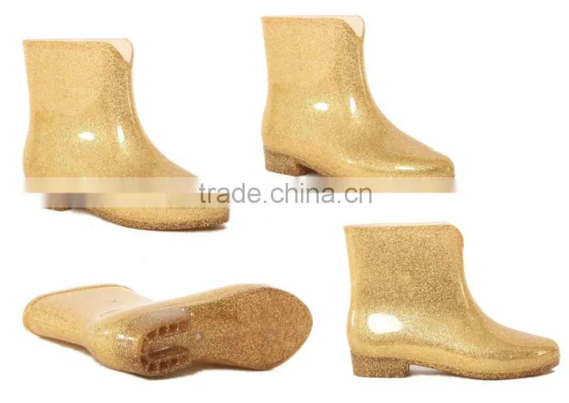 Apricot color rain boots, fashionable and comfortable rain boots and safety and fashionablerain shoes