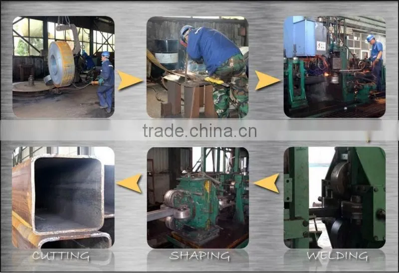 Rectangular / Square Steel Pipe / Tubes Hollow Section Galvanzied / Black Annealing