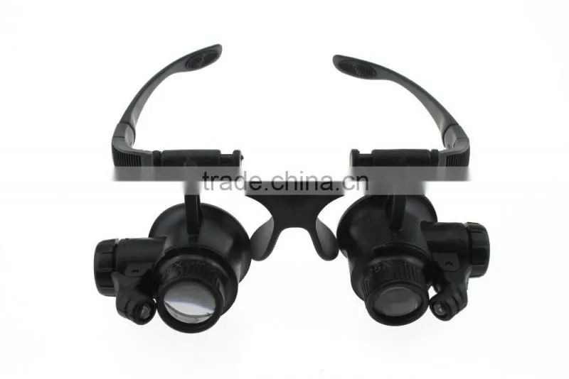 10X 15X 20X 25X Binocular Loupe Glasses Magnifier magnifying glass with LED Light for Jewelry Appraisal Watch Repair