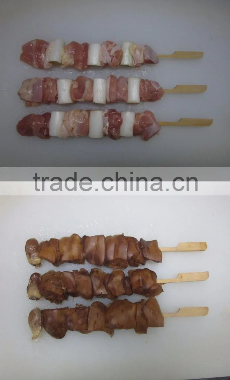 chicken meat skewer