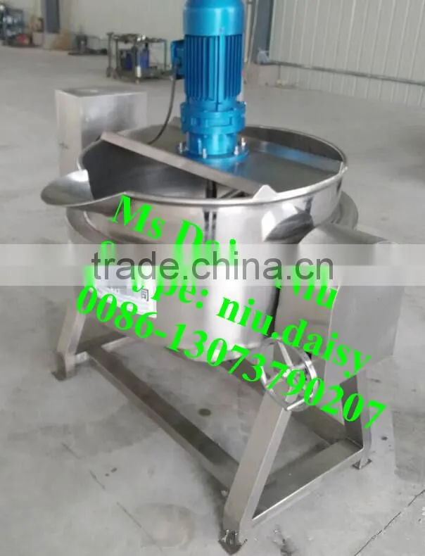 Commerical tilting jacketed kettle/agitator kettle/steam cooking kettle with agitator