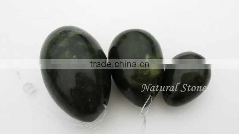 DHL free shipping dark green jade eggs Xuiyan jade eggs vaginal kegel exercise egg shape exercise ball