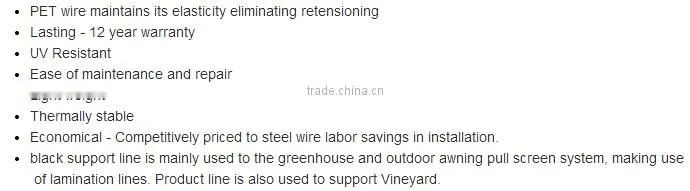 Best selling PET wire for agriculture