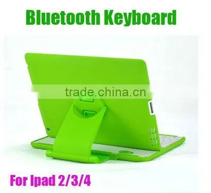 360 Degree Rotate Wireless Bluetooth Keyboard Case For iPad 2/3/4