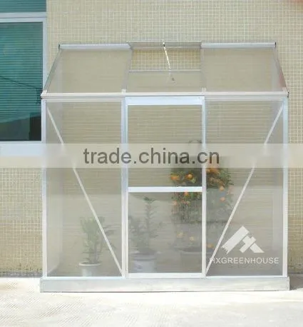Hot sale aluminum greenhouse equipment/lean-to greenhouse HX64312