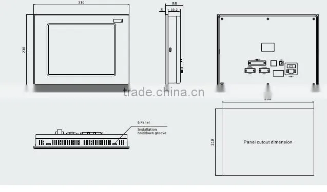 MT4523T 10.4" TFT 800X600 pixels LED USB SLAVE/Serial port hmi touch screen panel HMI
