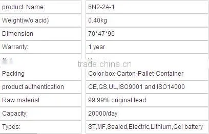 6N2-2A-1 dry battery/dry batteries for ups/all kinds of dry batteries/dry cell battery
