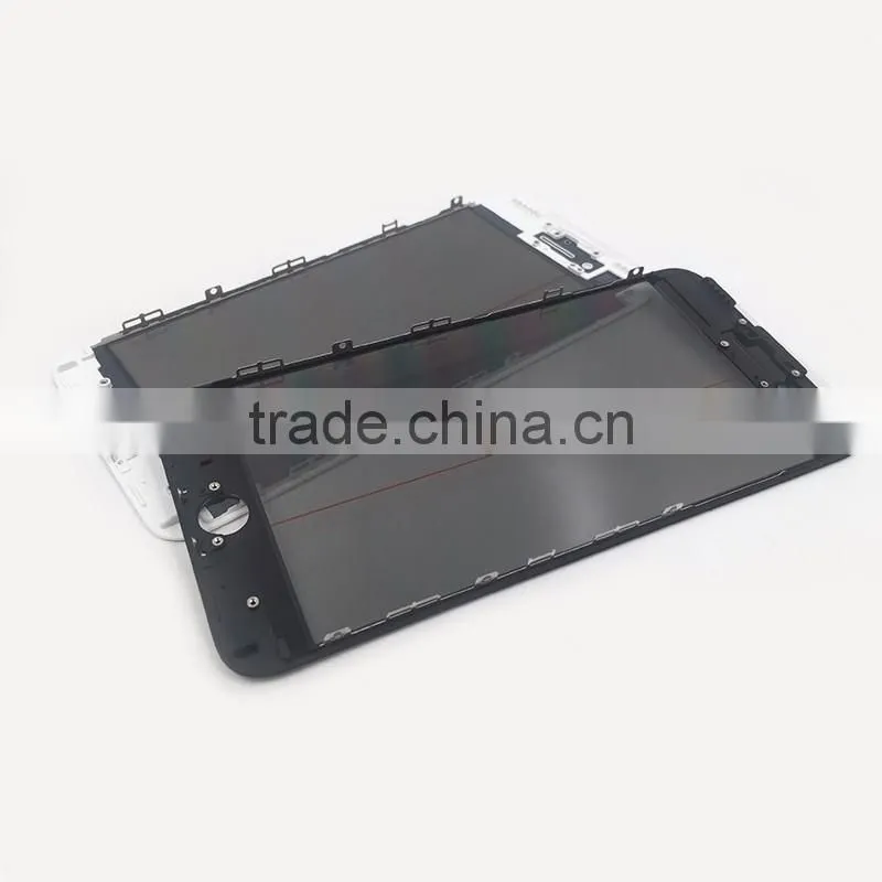 LCD front outer Glass with preinstalled frame cold Press frame +OCA Optical +Polrizer film For iPhone 6s for Iphone6s plus