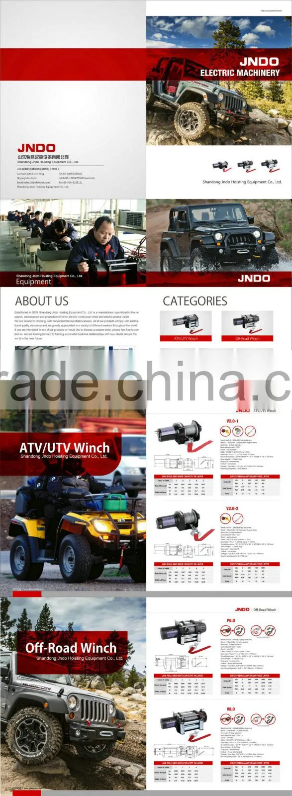 Automatic brake truck 20000lbs large capacity electric winch