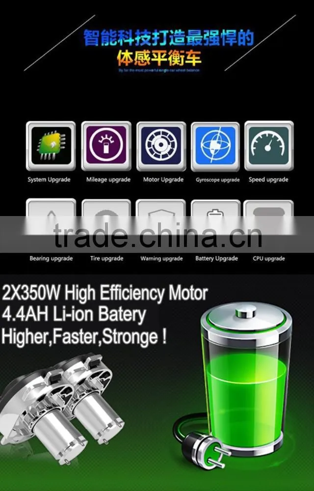 2017 Newest 2 Wheels Powered Unicycle Smart Drifting hoverboard
