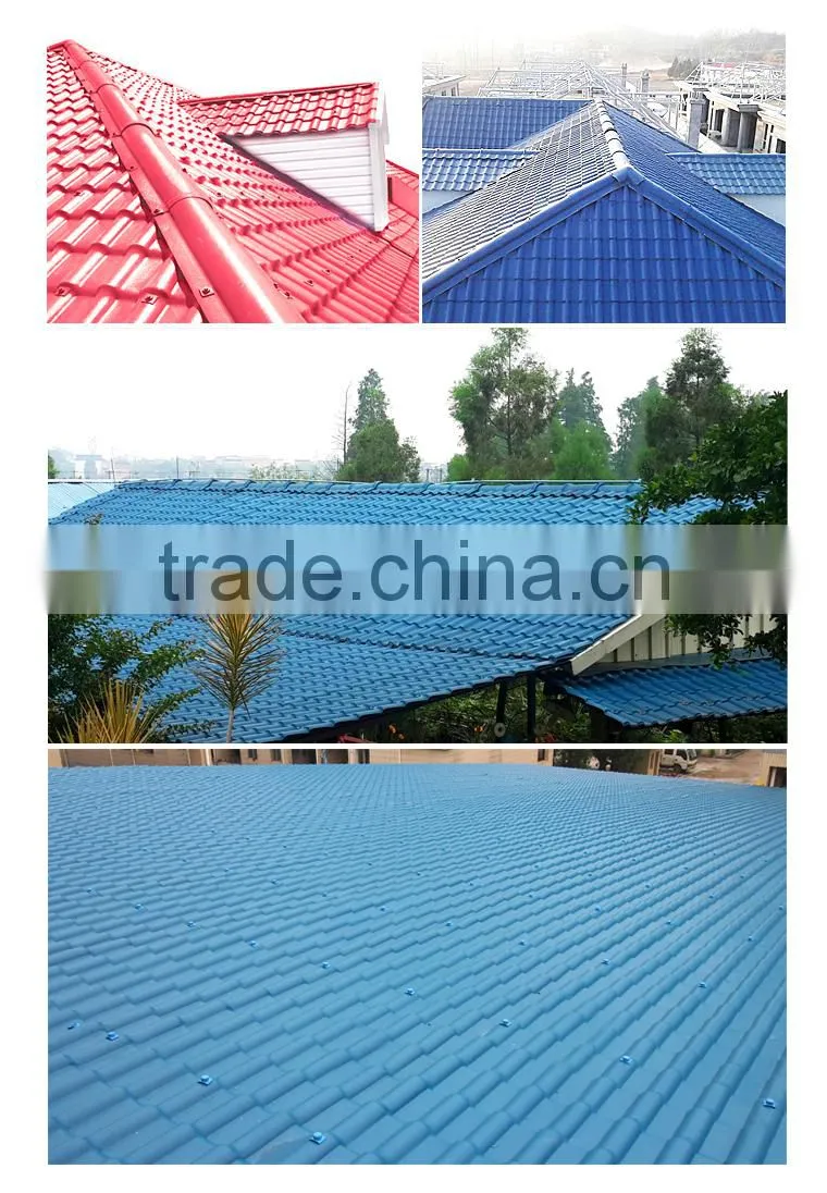 Chinese new style ASA coated PVC waterproofing plastic roof shingle