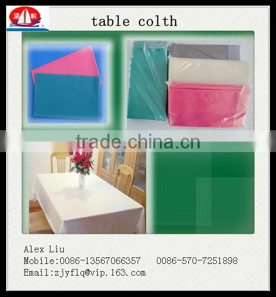 Environmental protection non woven table cover made in china zhejiang quzhou