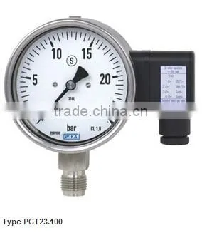 intelliGAUGE Bourdon Tube Pressure Gauges with Electrical Output Signal Stainless Steel, Safety Case Version Type PGT23.100