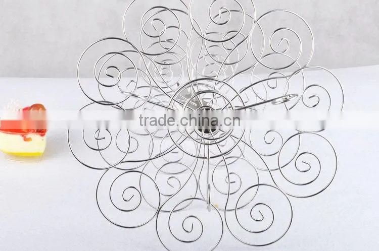 4-tire solid metal display stand for wedding cake