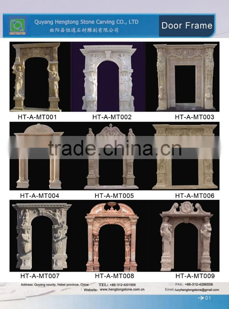 Big White Marble Door Frame With Angel Design