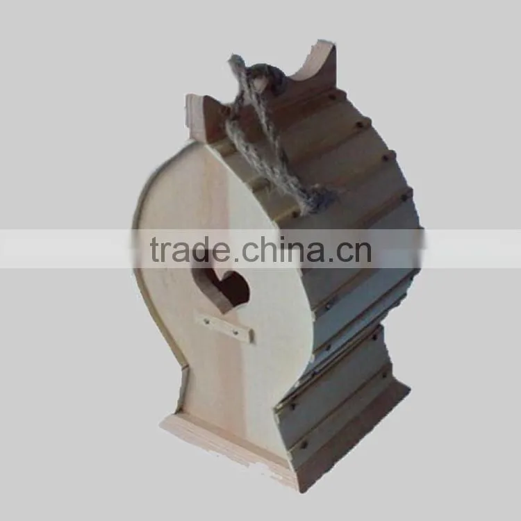 Natural wood bird feeder , building house for bird, wholesale wood bird house