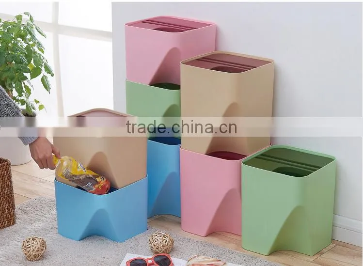 Wholesale Stock Small Order coverable classifying garbage can