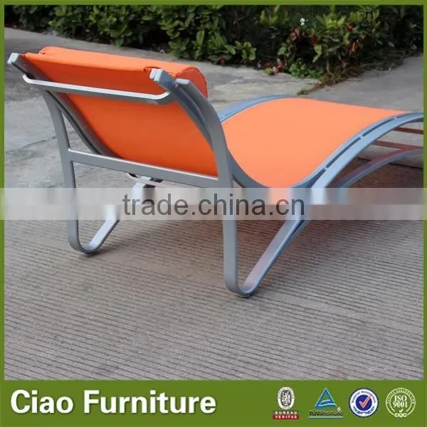 New design outdoor coastline aluminum mesh sun loungers