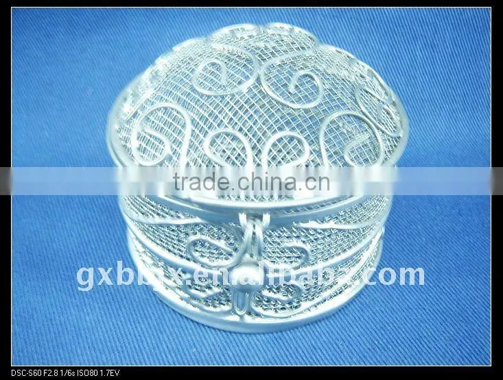 Round silver wire candy storage national day decoration