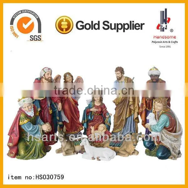 new design,2014,18'',christmas nativity sets indoor,colorful nativity set,nativity set decoration